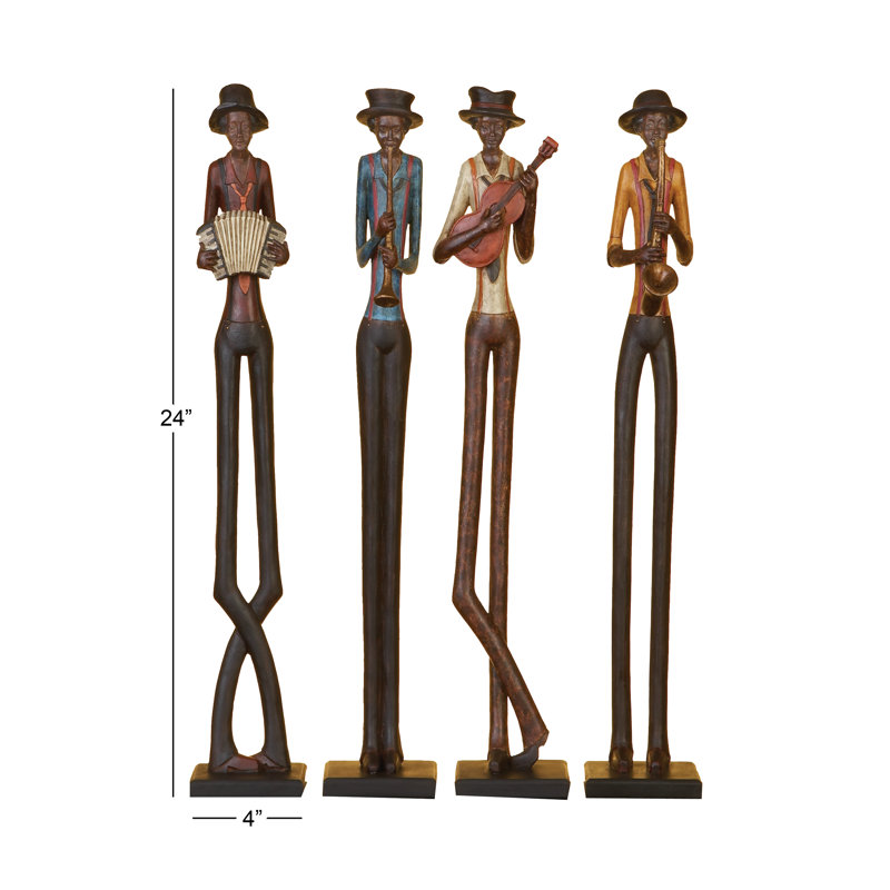 Red Barrel Studio® Polystone Tall Long Legged Jazz Band Red Barrel Studio® Polystone Tall Long Legged Jazz Band